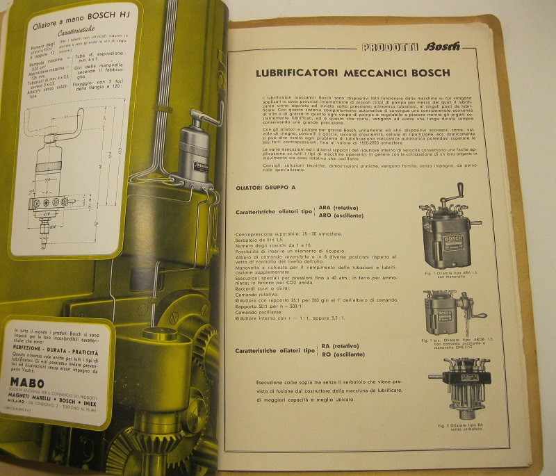 Bosch lubrificatori meccanici (oliatori) pompe per grasso accessori